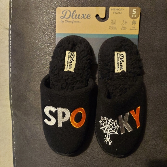 dearfoams Shoes - Dluxe by Dearforms Black Halloween slippers